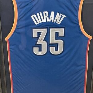 Kevin Durant (blue) OKC thunder autographed jersey